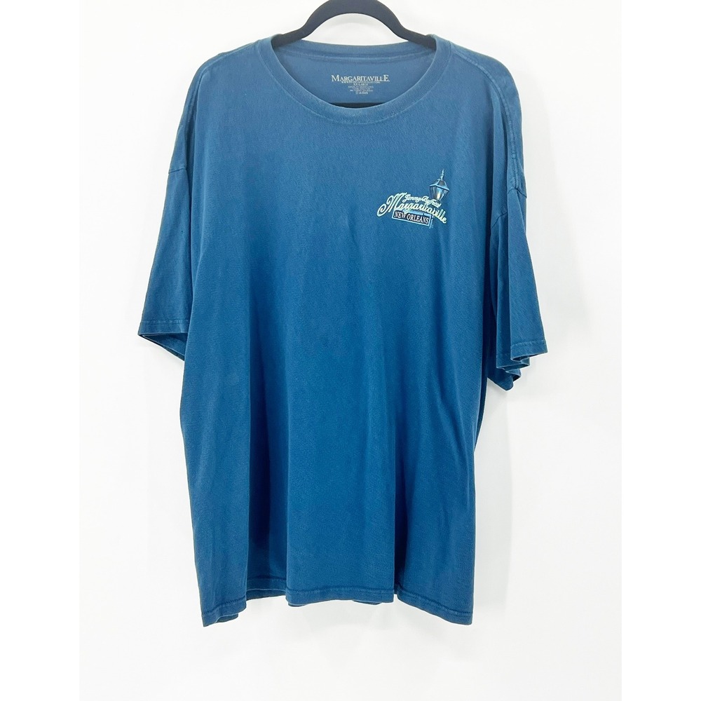 Margaritaville T-Shirt Men XXL Blue Good New Orleans French Market Graphic Tee